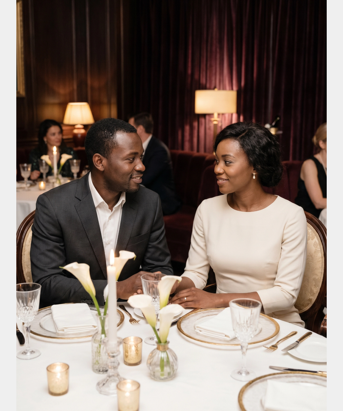 Dîner romantique élégant